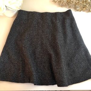 LOFT Outlet | Tweed Skirt w/Black & Silver Weave
